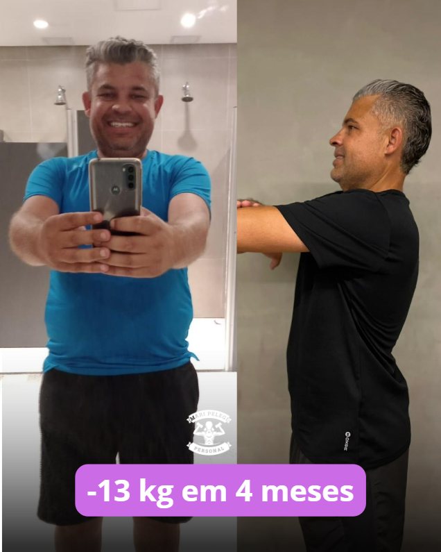 Comparativo de perfil do mesmo aluno após 4 meses de treino
